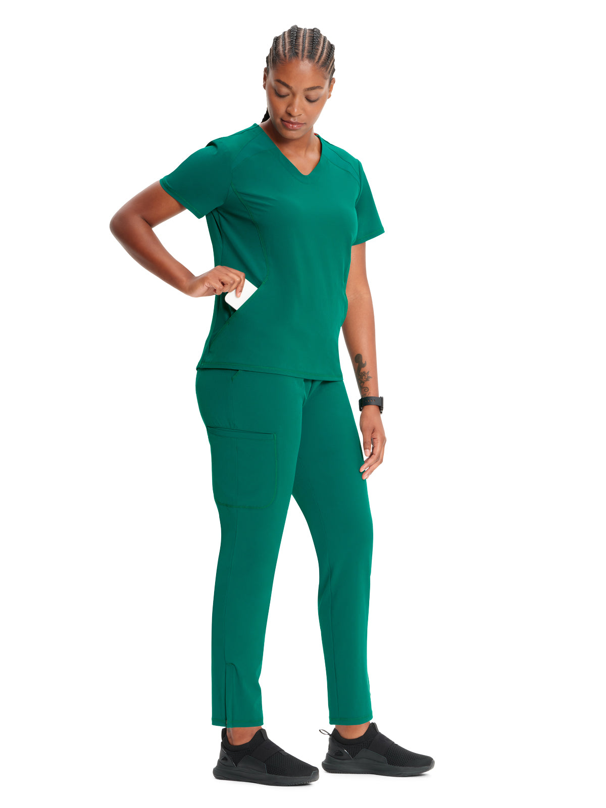 Women's V-Neck Scrub Top - IN620A - Hunter