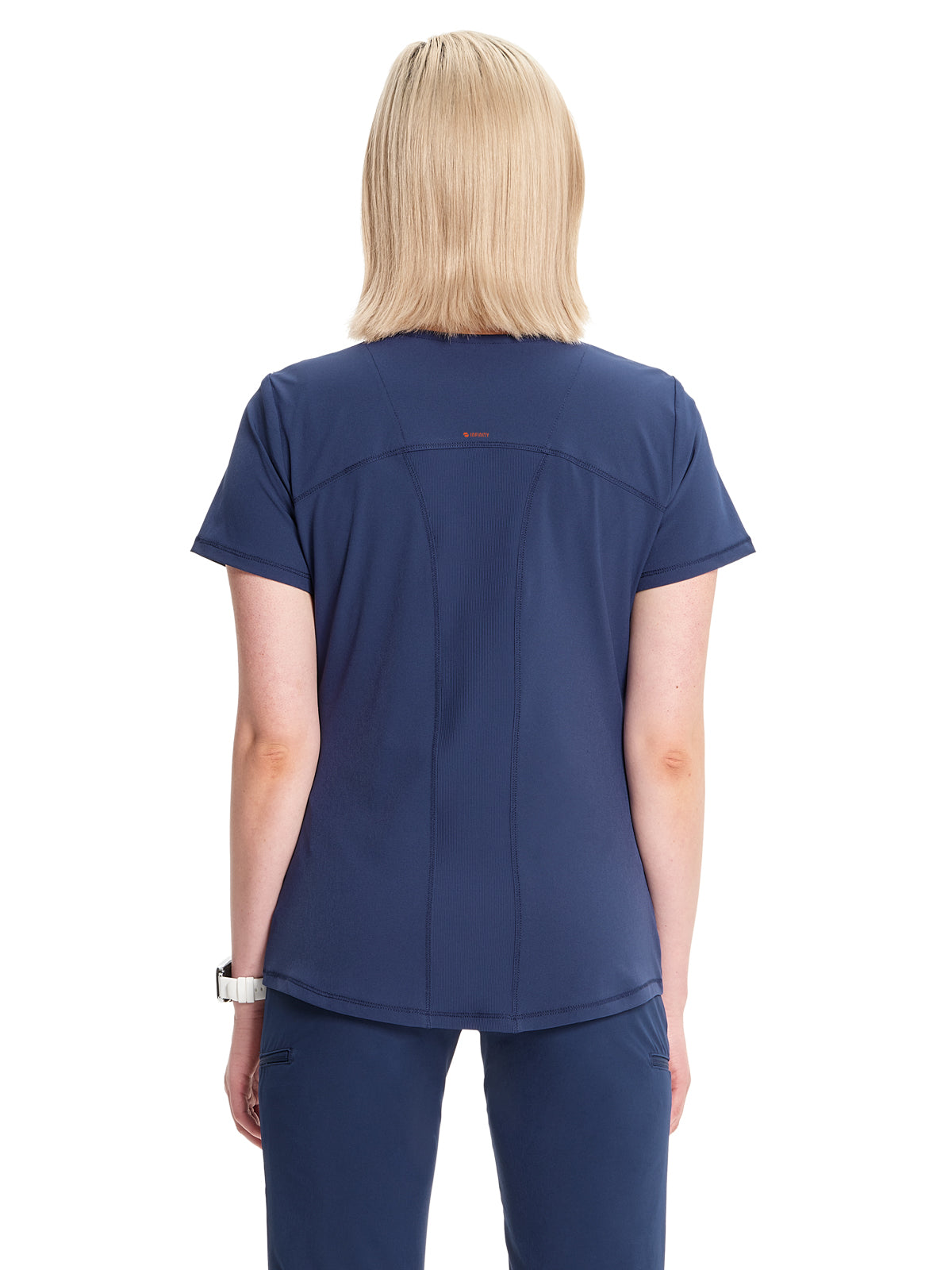 Women's V-Neck Scrub Top - IN620A - Navy