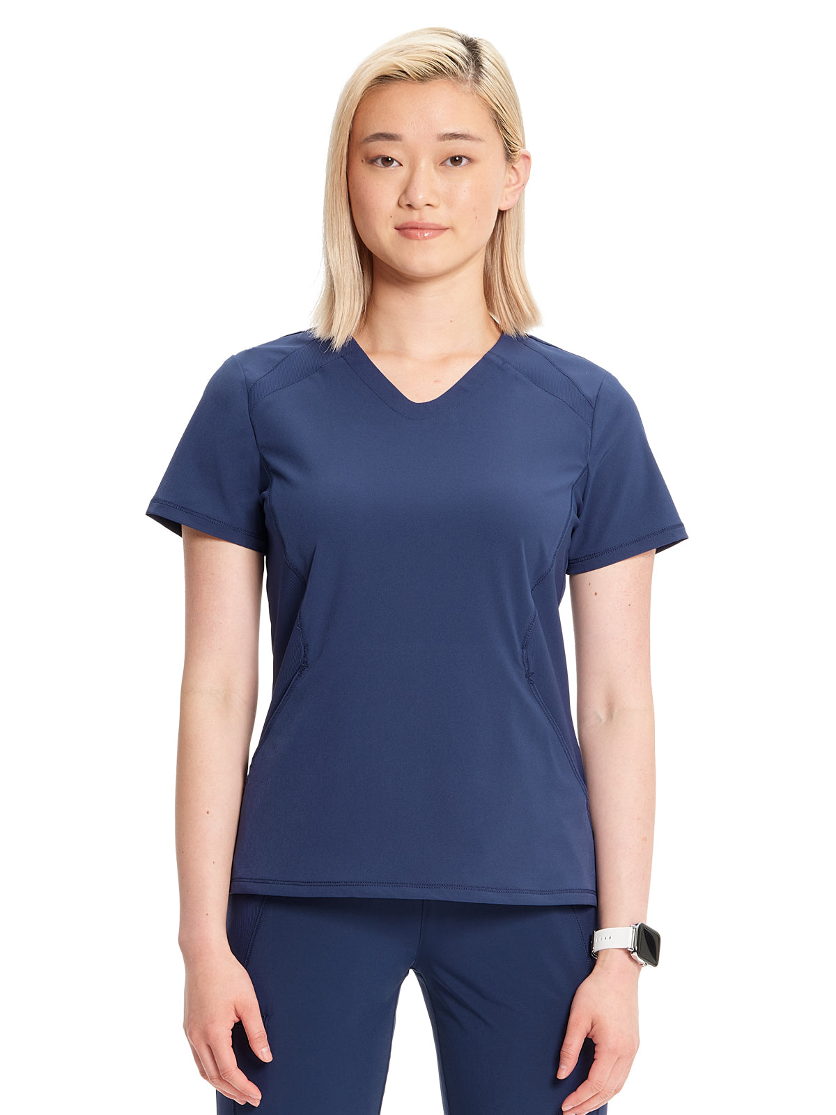 Women's V-Neck Scrub Top - IN620A - Navy