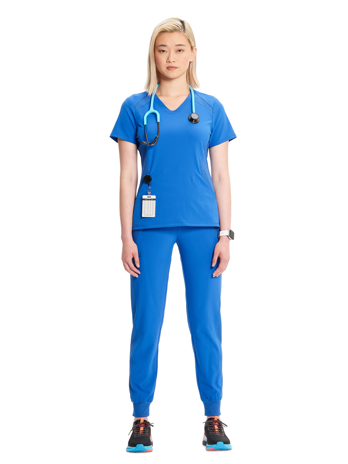 Women's V-Neck Scrub Top - IN620A - Royal