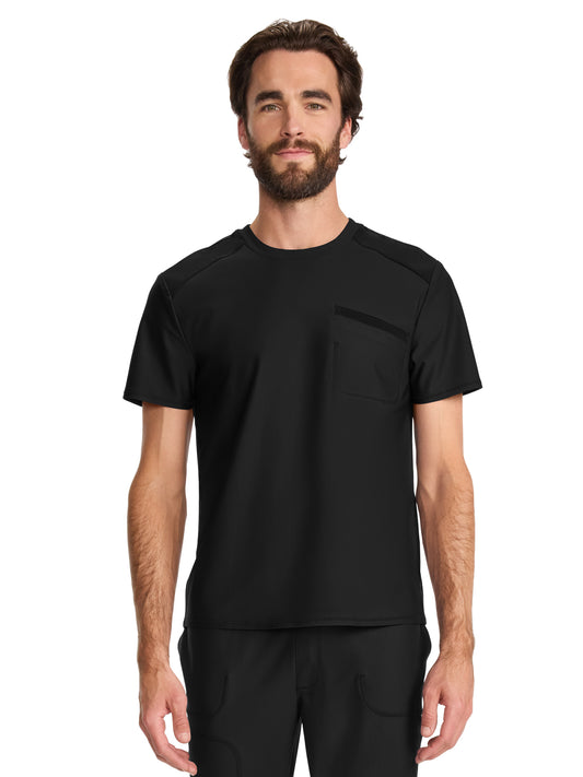 Men's 1-Pocket Crew Neck Top - IN626A - Black