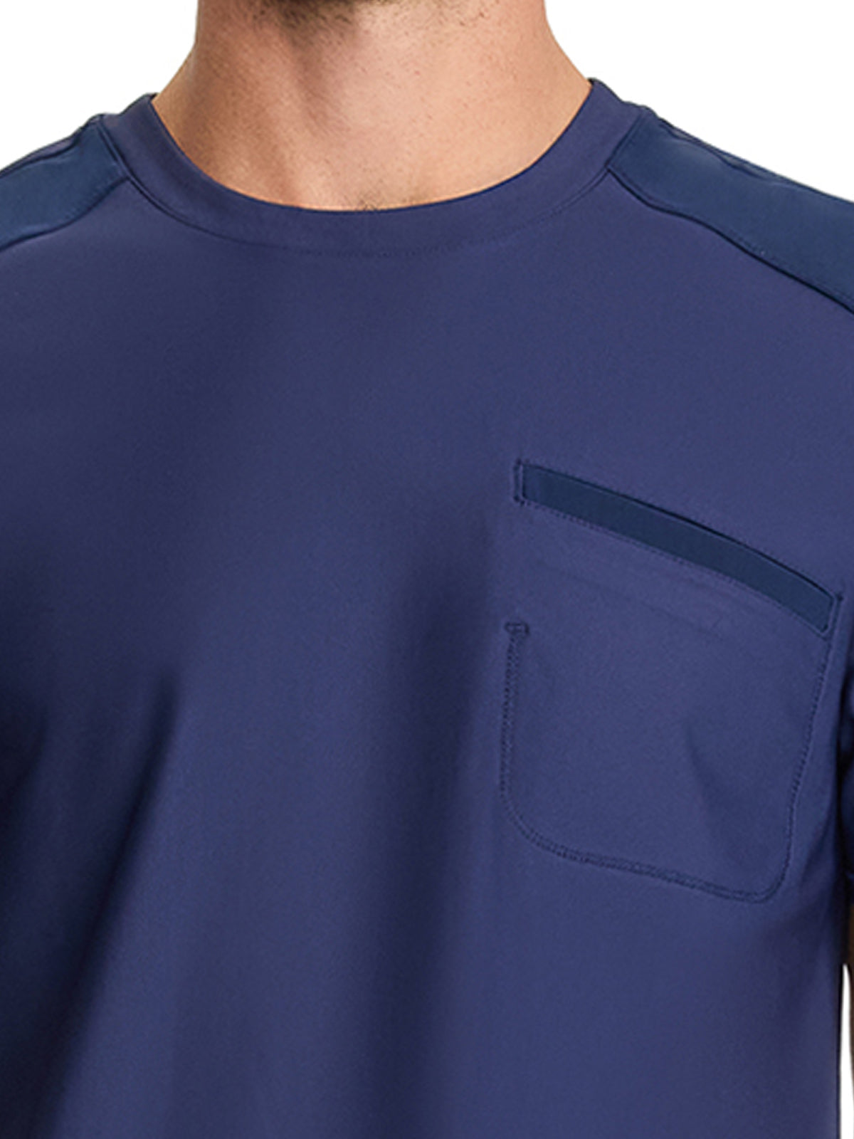 Men's 1-Pocket Crew Neck Top - IN626A - Navy