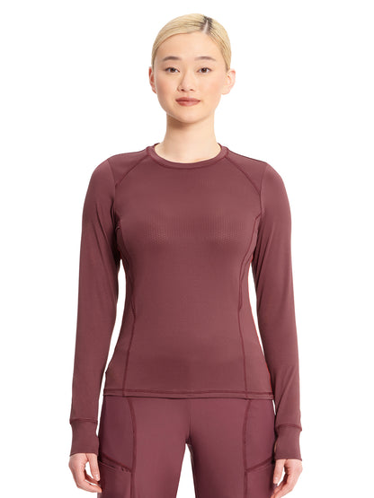 Women's Long Sleeve Underscrub Tee - IN640 - Plum Velvet