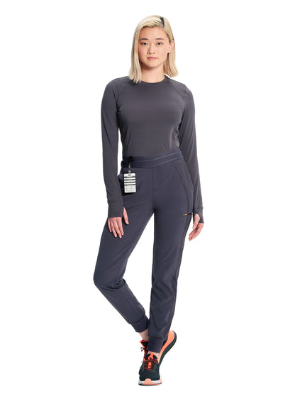 Women's Long Sleeve Underscrub Tee - IN640 - Pewter