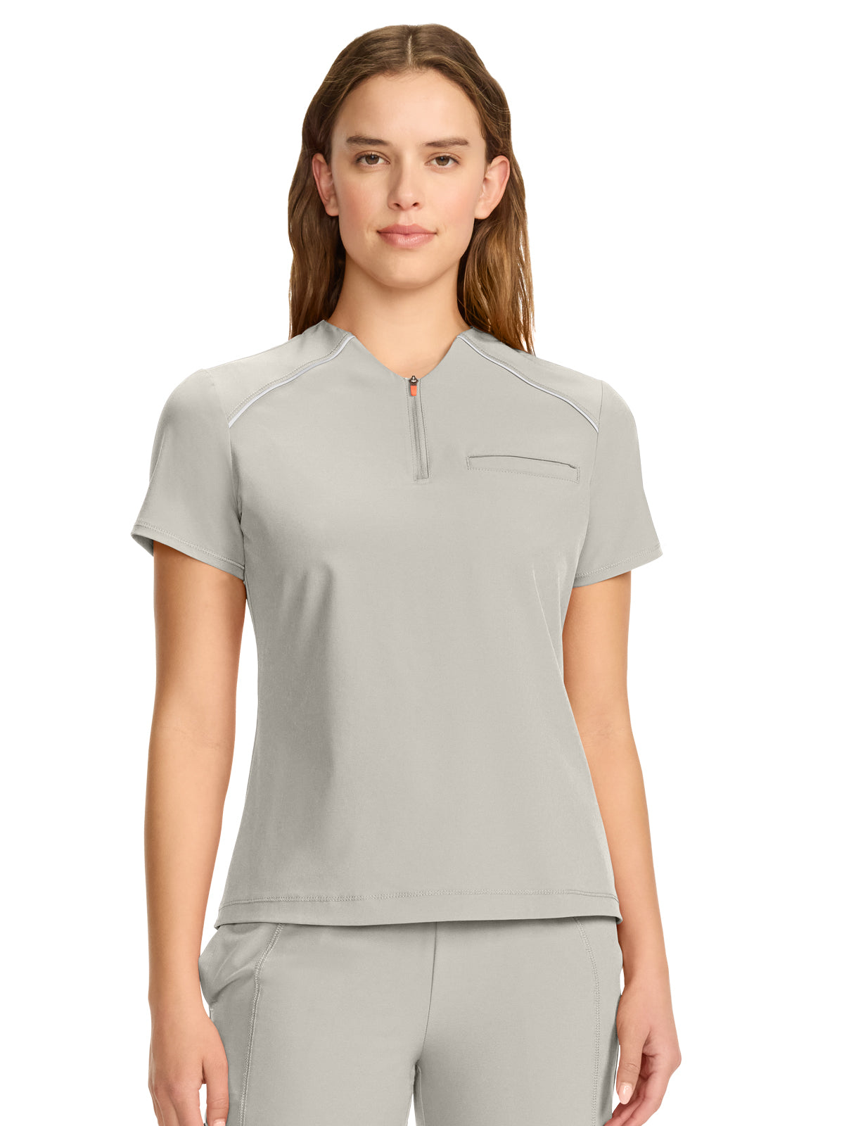 Women's 1-Pocket Henley Top - IN644A - Vapor