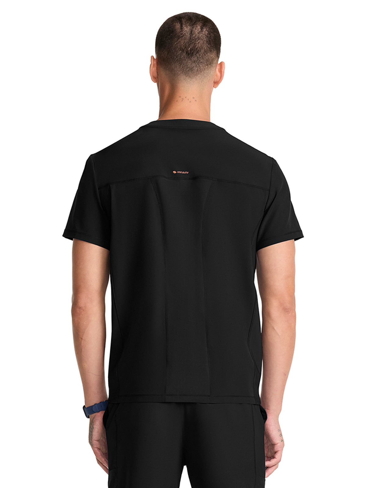 Men's 3-Pocket Crew Neck Top - IN646A - Black