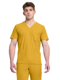 Men's 3-Pocket V-Neck Top - IN651A - Butterscotch