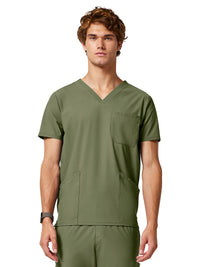 Men's 3-Pocket V-Neck Top - IN651A - Olive