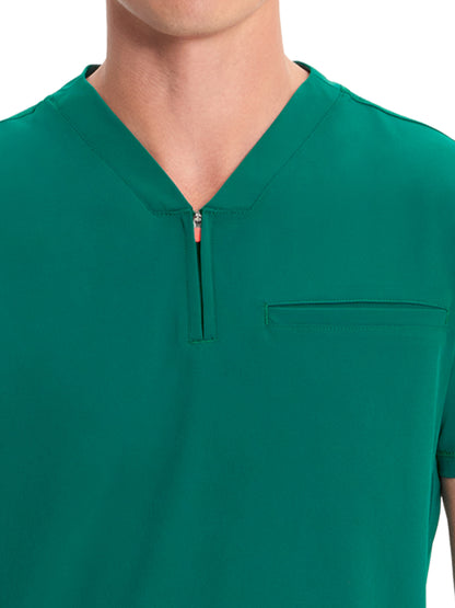 Men's V-Neck Scrub Top - IN702A - Hunter