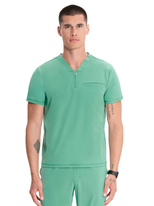 Men's V-Neck Scrub Top - IN702A - Matcha Latte