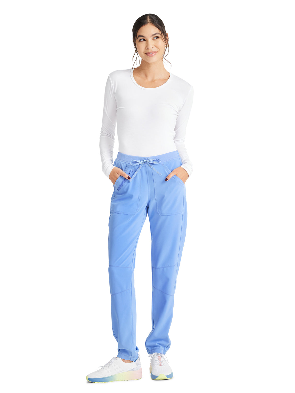 Women's 6-Pocket Contemporary Scrub Pant - IP042A - Ciel