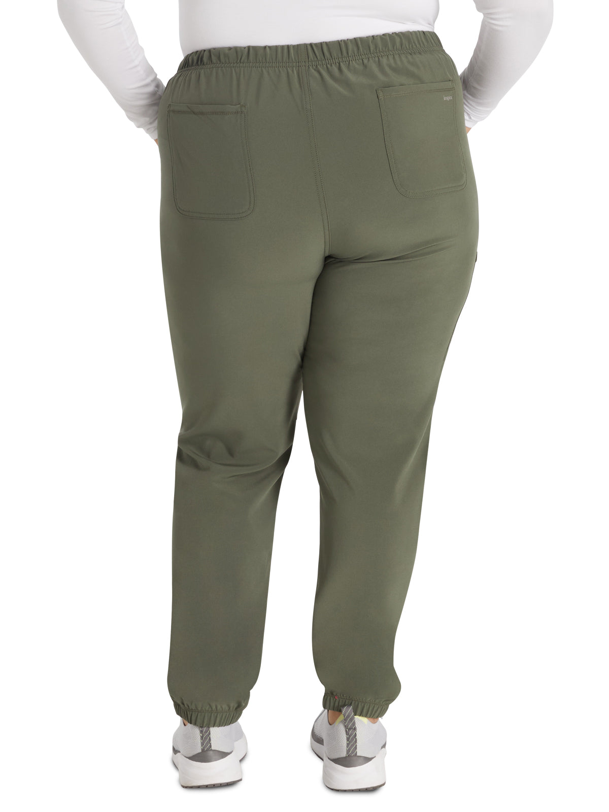 Women's 6-Pocket Contemporary Scrub Pant - IP042A - Golden Moss