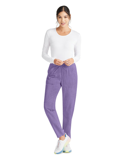 Women's 6-Pocket Contemporary Scrub Pant - IP042A - Heather Lavender