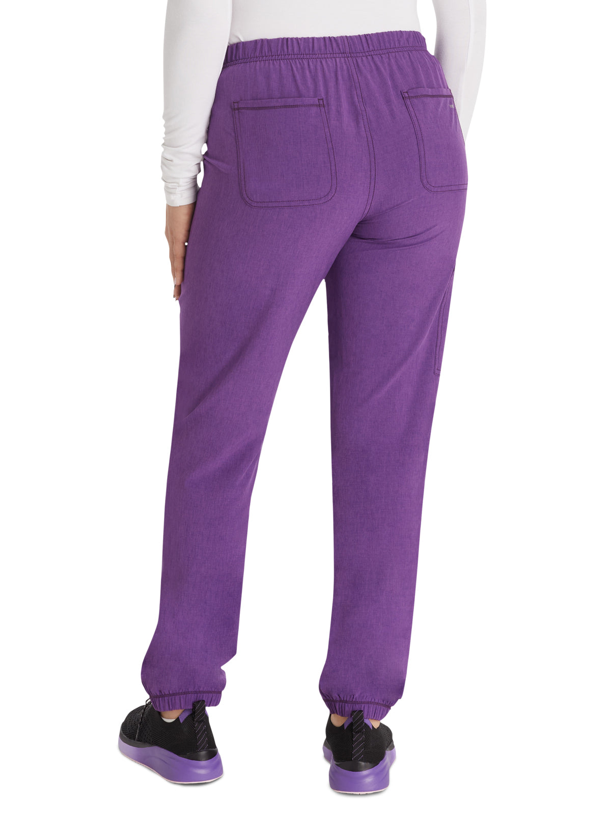 Women's 6-Pocket Contemporary Scrub Pant - IP042A - Heather Magenta