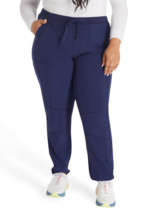 Women's 6-Pocket Contemporary Scrub Pant - IP042A - Navy