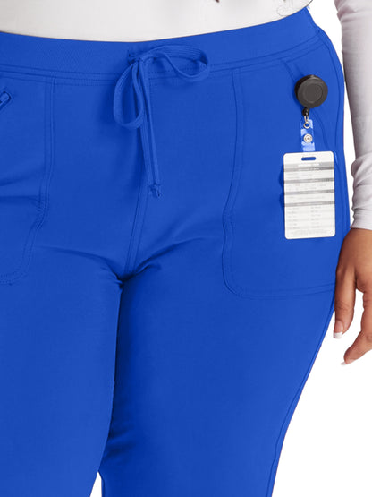 Women's 6-Pocket Contemporary Scrub Pant - IP042A - Royal