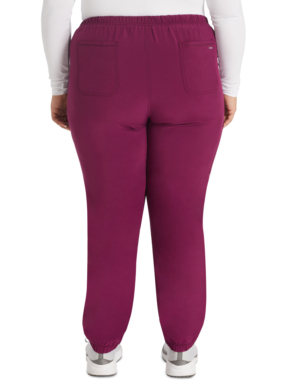 Women's 6-Pocket Contemporary Scrub Pant - IP042A - Wine