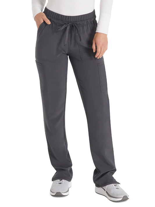 Women's 4-Pocket Straight Leg Scrub Pant - IP072A - Pewter