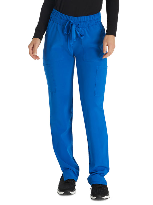 Women's 4-Pocket Straight Leg Scrub Pant - IP072A - Royal