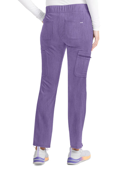 Women's 8-Pocket Mid Rise Scrub Pant - IP121A - Heather Lavender