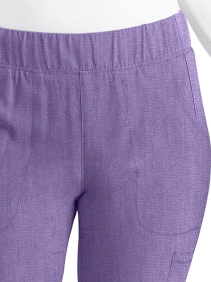 Women's 8-Pocket Mid Rise Scrub Pant - IP121A - Heather Lavender