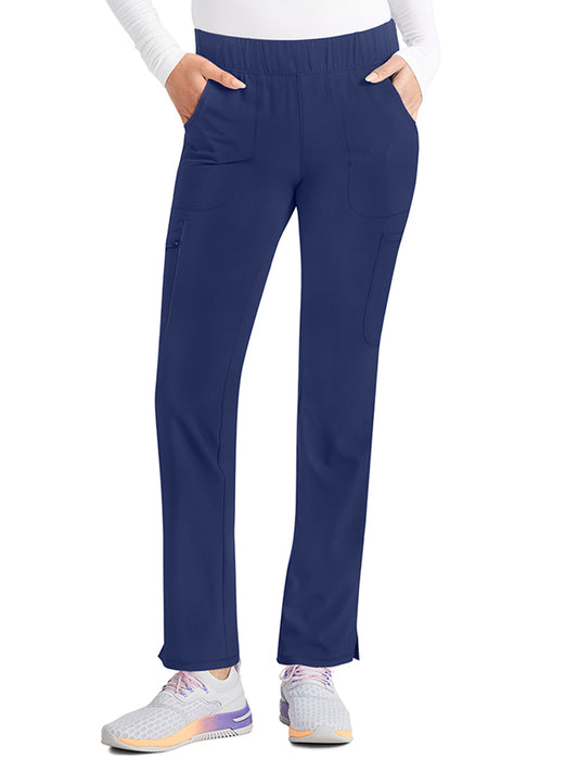 Women's 8-Pocket Mid Rise Scrub Pant - IP121A - Navy