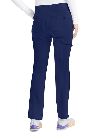 Women's 8-Pocket Mid Rise Scrub Pant - IP121A - Navy