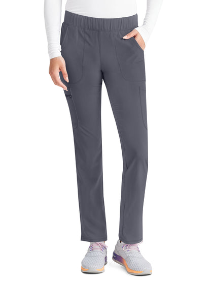 Women's 8-Pocket Mid Rise Scrub Pant - IP121A - Pewter