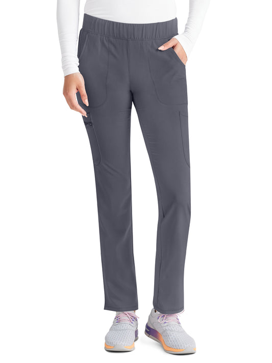 Women's 8-Pocket Mid Rise Scrub Pant - IP121A - Pewter