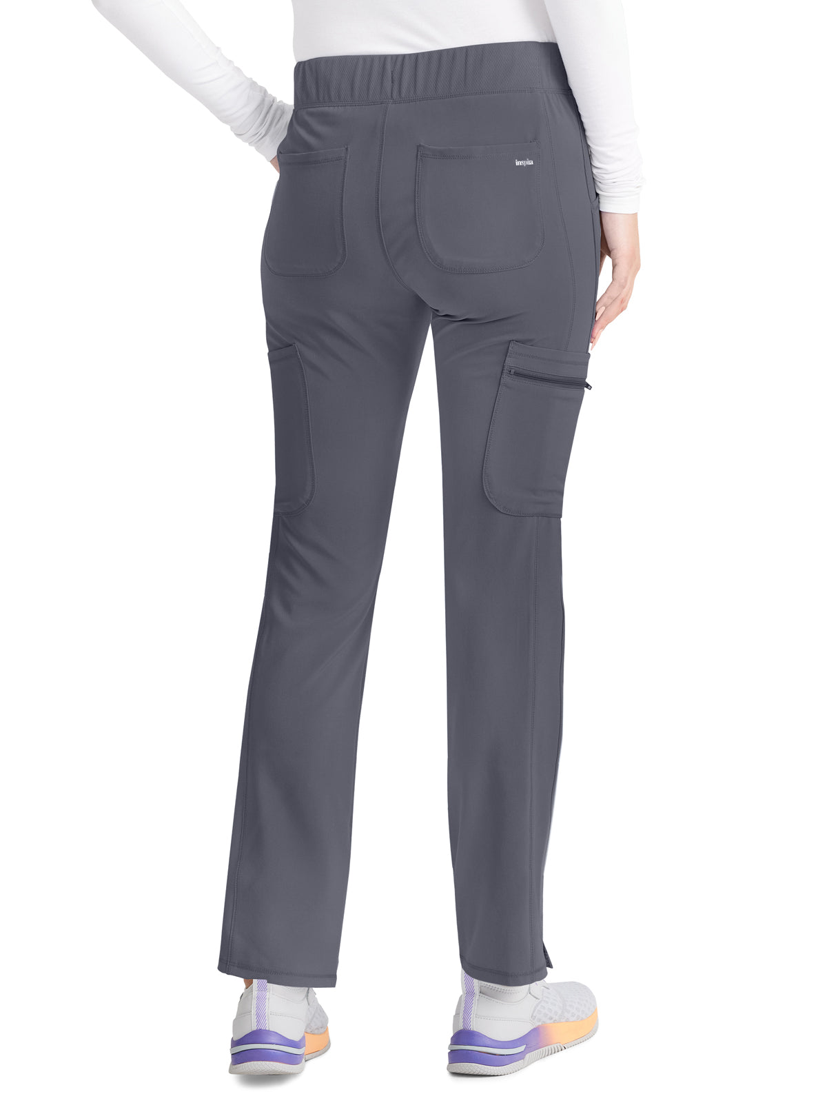 Women's 8-Pocket Mid Rise Scrub Pant - IP121A - Pewter