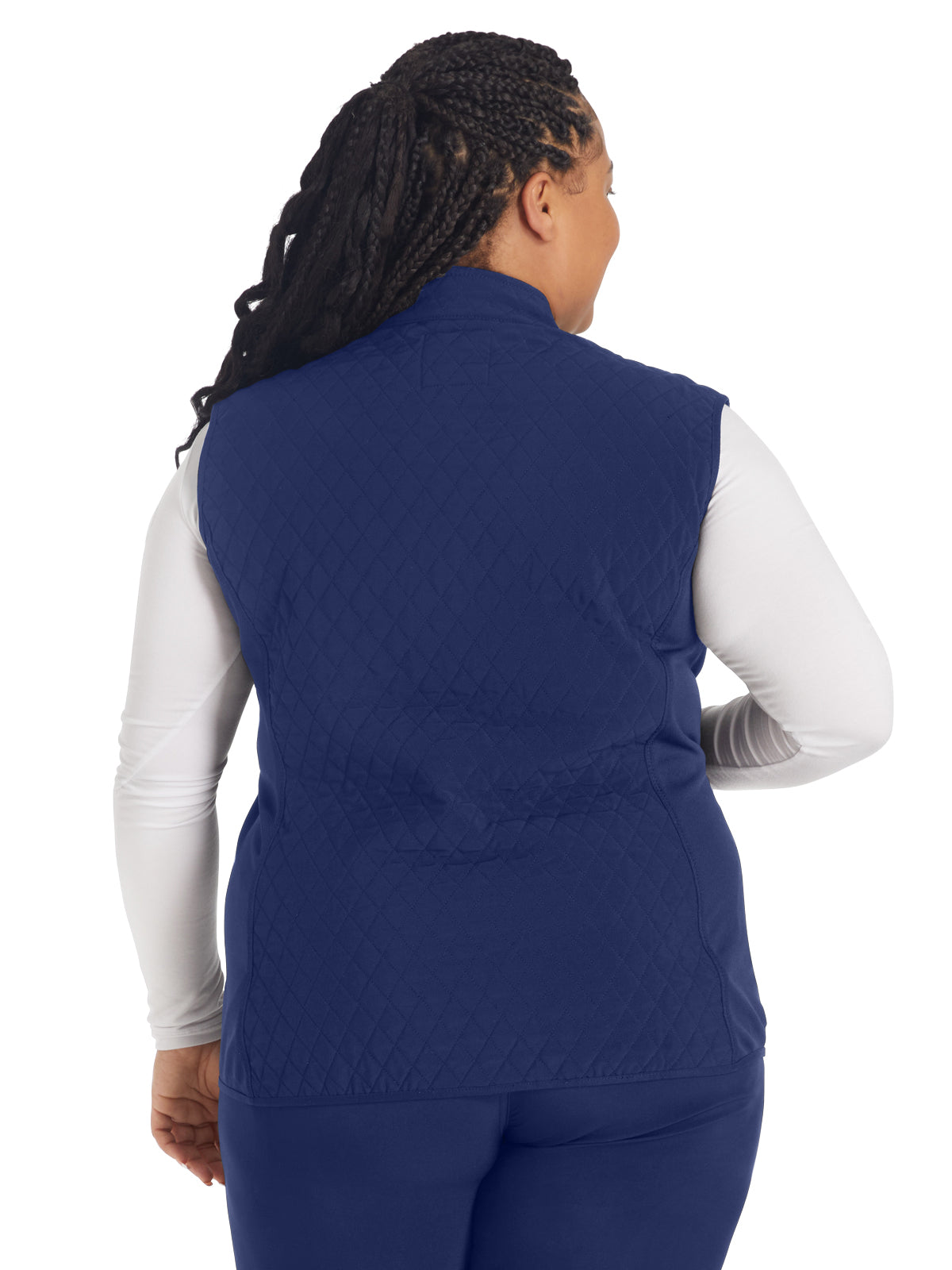 Women's 3-Pocket Zip Front Vest - IP306A - Navy