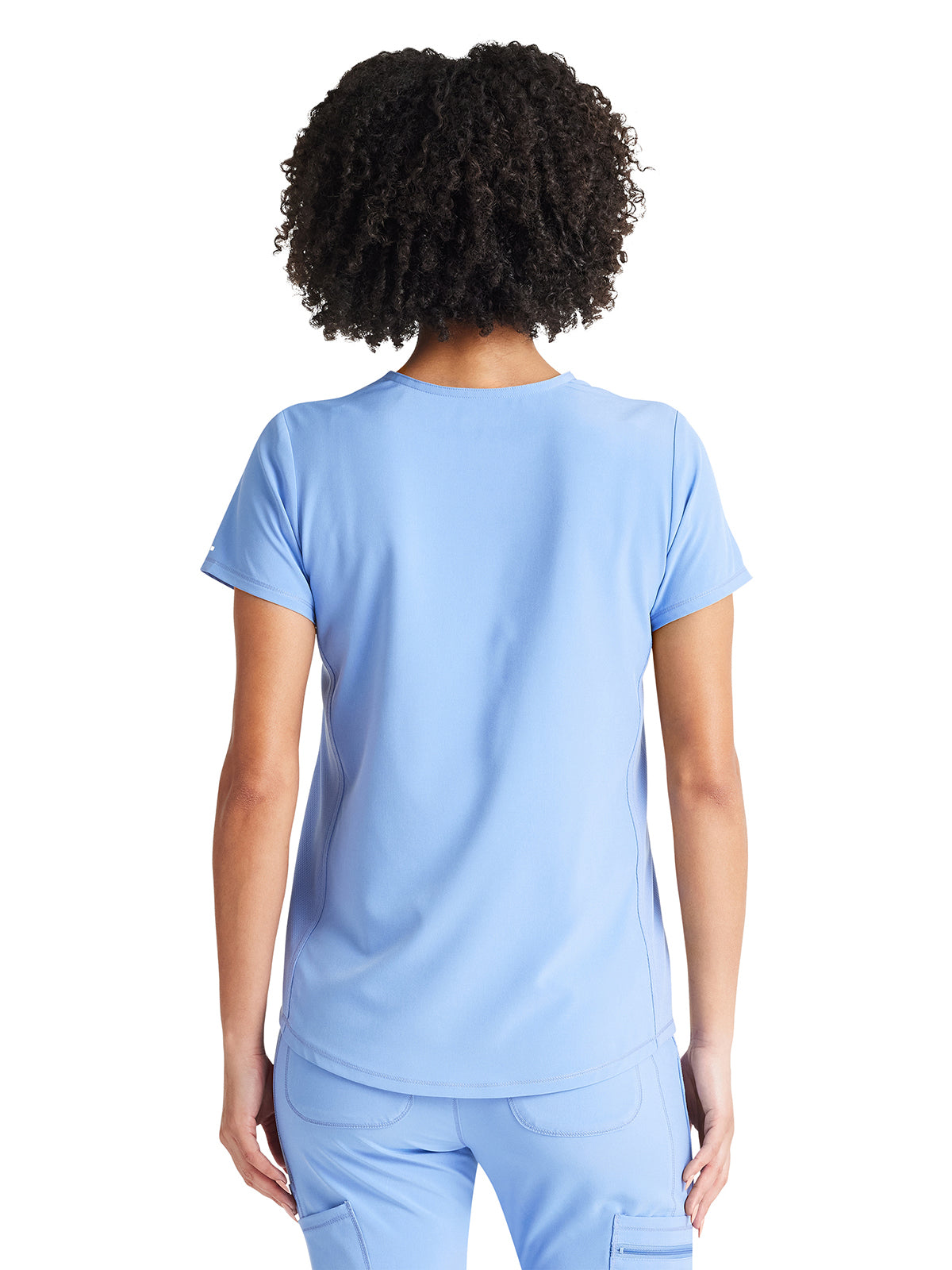 Women's 2-Pocket Tuckable V-Neck Scrub Top - IP600A - Ciel