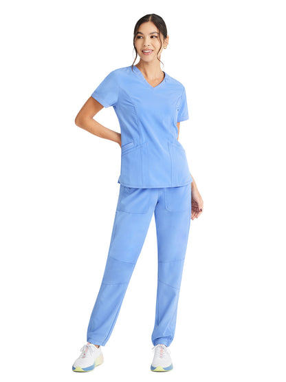 Women's 3-Pocket V-Neck Scrub Top - IP790A - Ciel