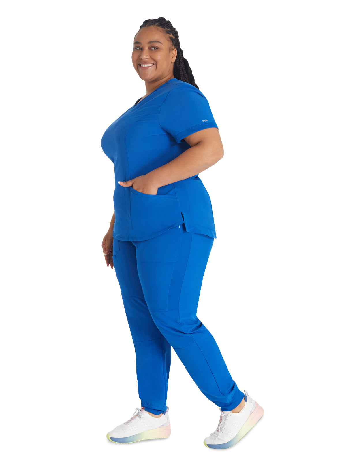 Women's 3-Pocket V-Neck Scrub Top - IP790A - Royal