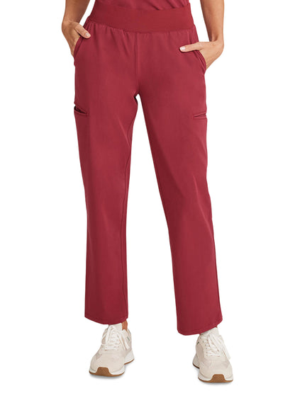 Women's 6-Pocket Straight Leg Ankle Scrub Pant - ML010 - Cherry Wood