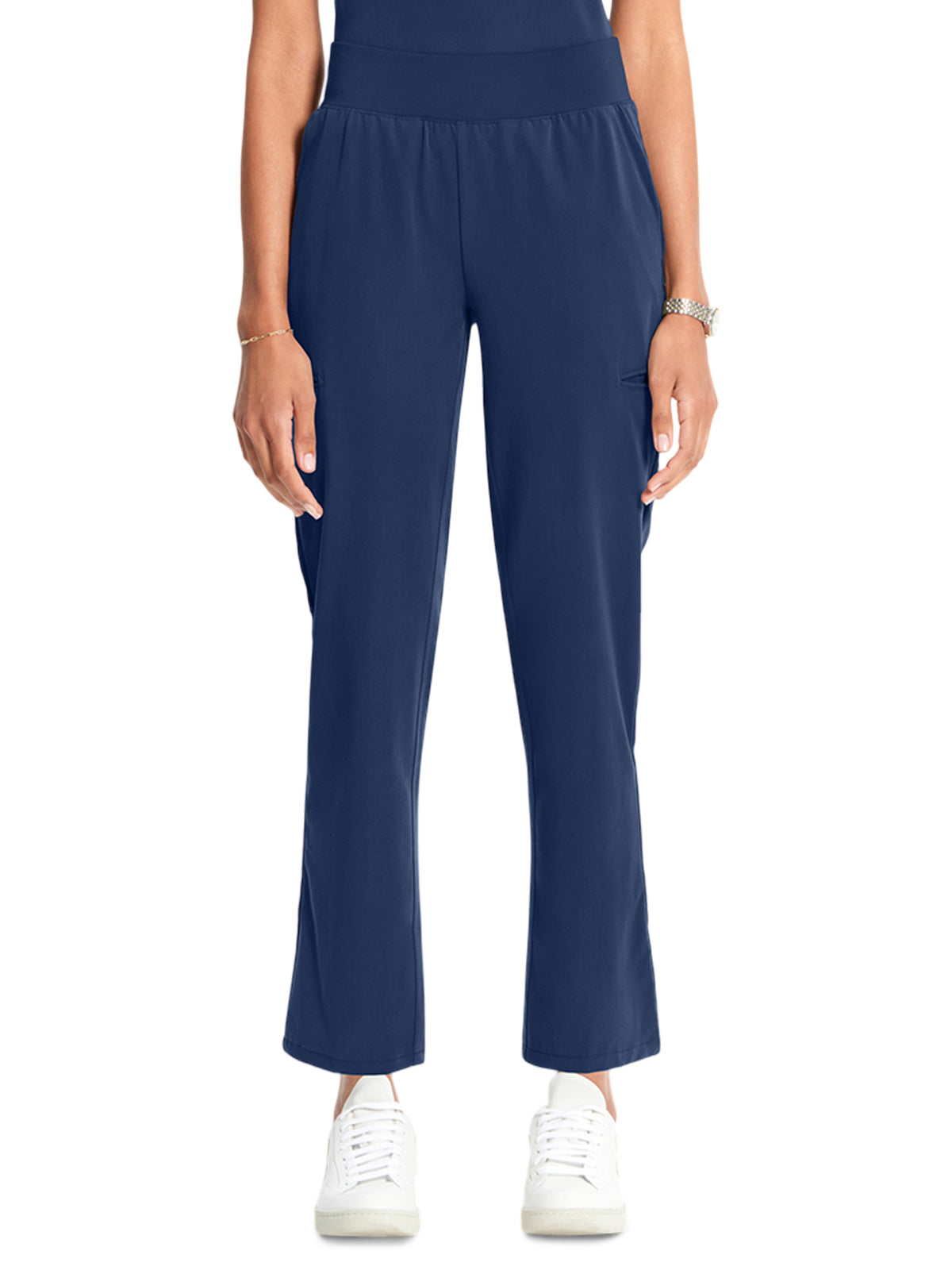 Women's 6-Pocket Straight Leg Ankle Scrub Pant - ML010 - Navy