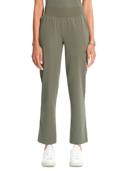 Women's 6-Pocket Straight Leg Ankle Scrub Pant - ML010 - Olive
