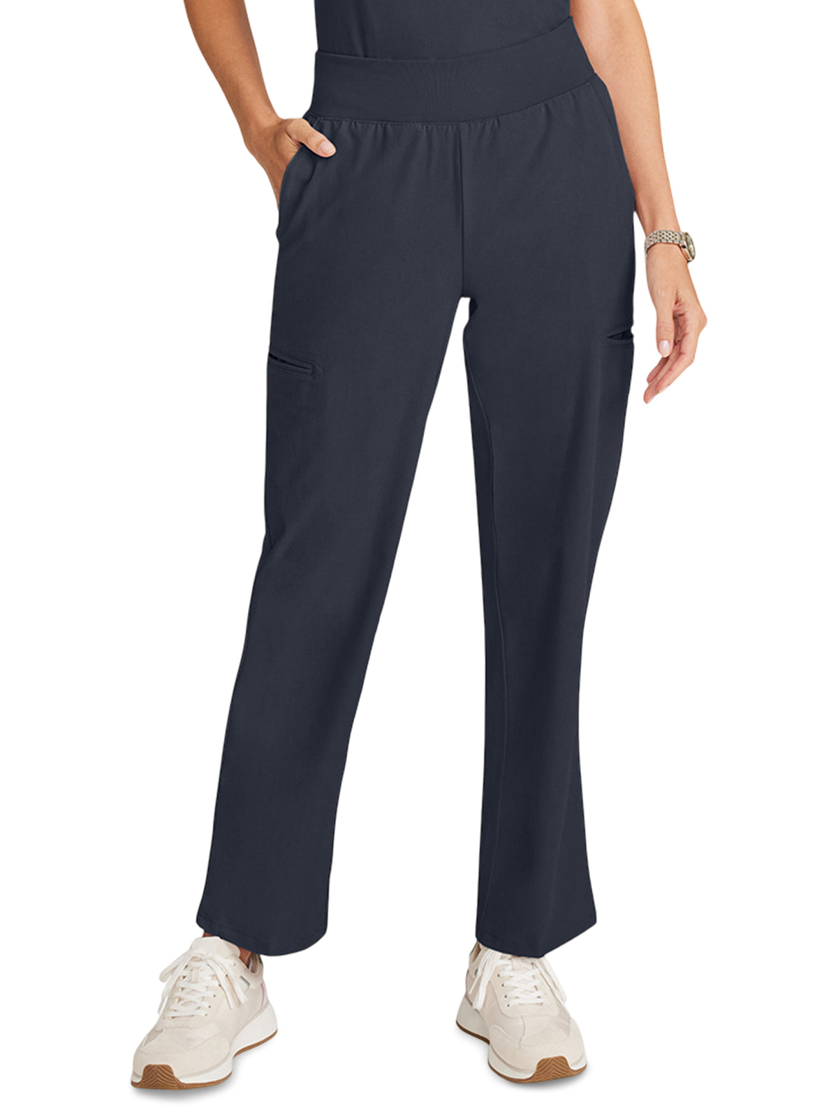 Women's 6-Pocket Straight Leg Ankle Scrub Pant - ML010 - Pewter