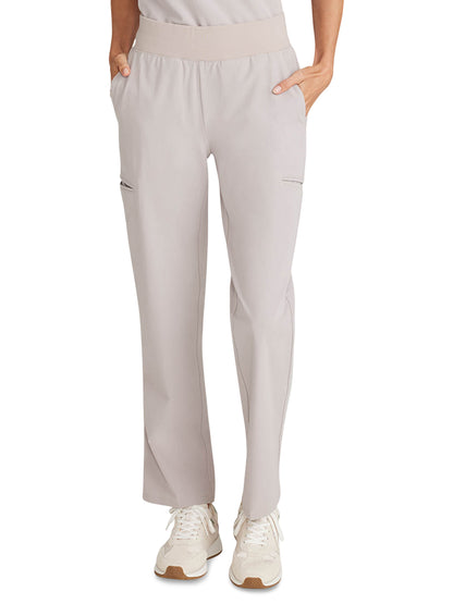 Women's 6-Pocket Straight Leg Ankle Scrub Pant - ML010 - Warm Stone