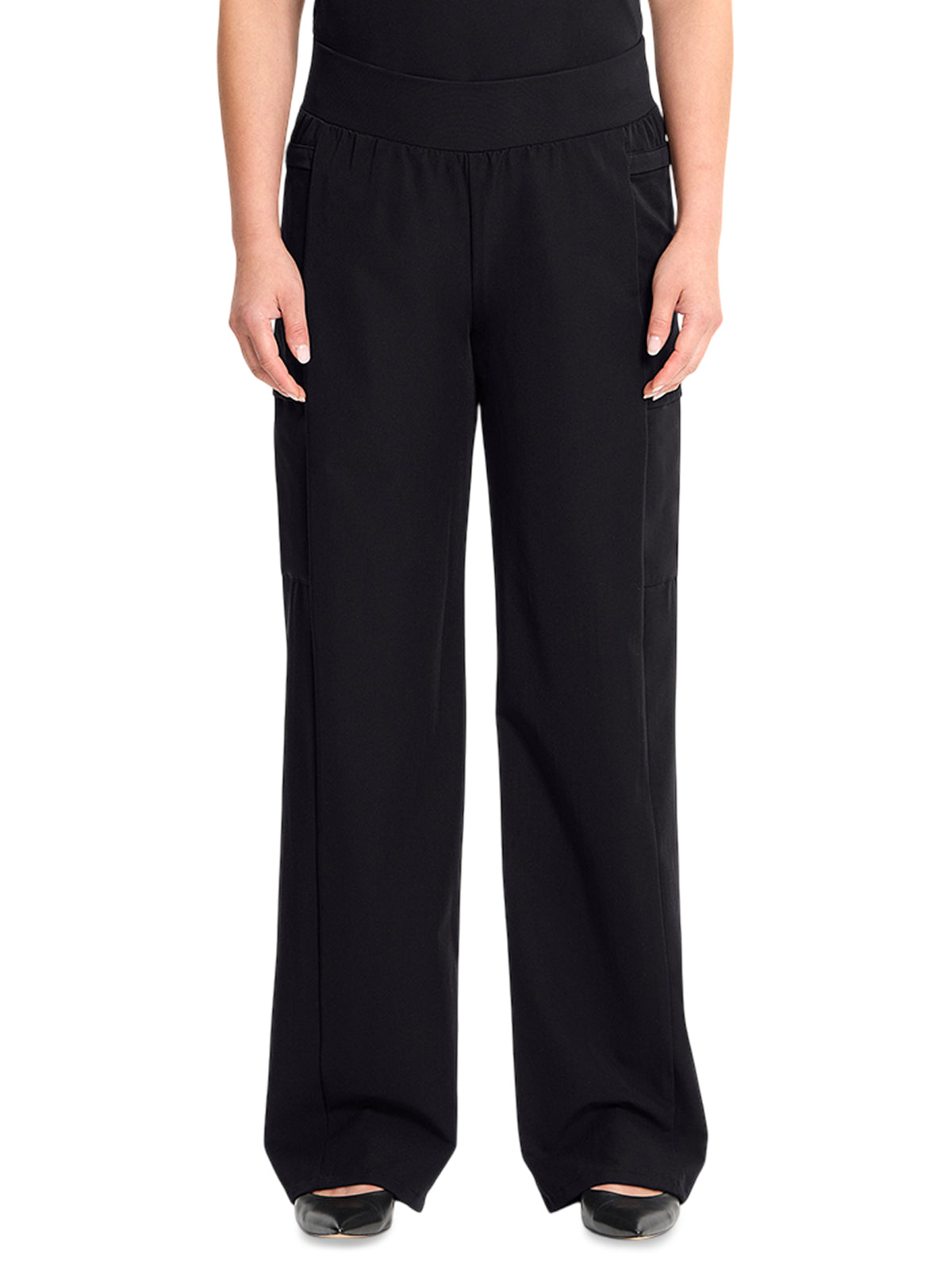 Women's 5-Pocket Anemone Straight Leg Scrub Pant - ML012 - Black