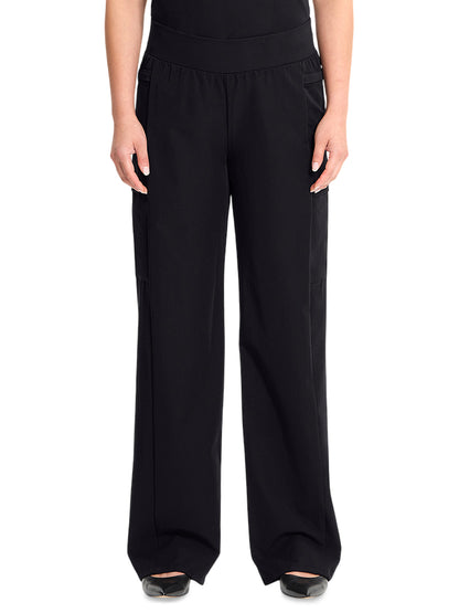 Women's 5-Pocket Anemone Straight Leg Scrub Pant - ML012 - Black