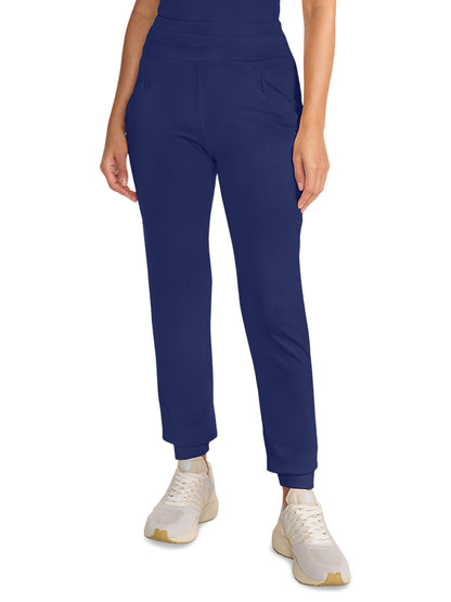 Women's 4-Pocket Ponte Jogger Scrub Pant - ML013 - Navy