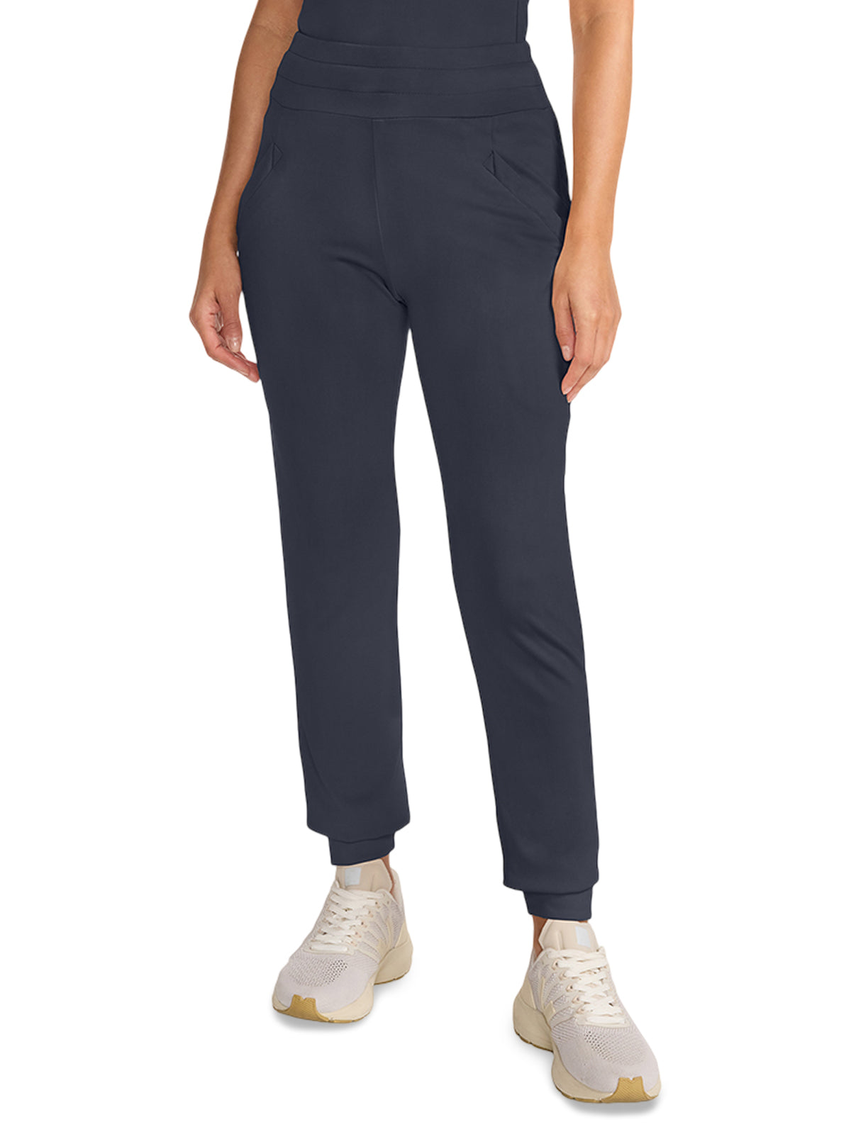 Women's 4-Pocket Ponte Jogger Scrub Pant - ML013 - Pewter