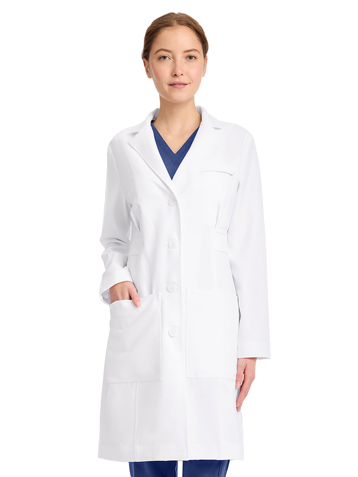 Women's 5-Pocket 36.5" Stella Lab Coat - ML11501 - White