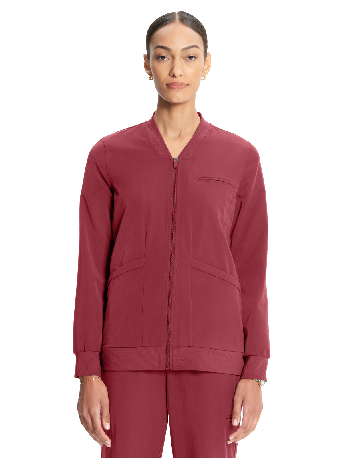 Women's 5-Pocket Savannah Scrub Jacket - ML308 - Cherry Wood