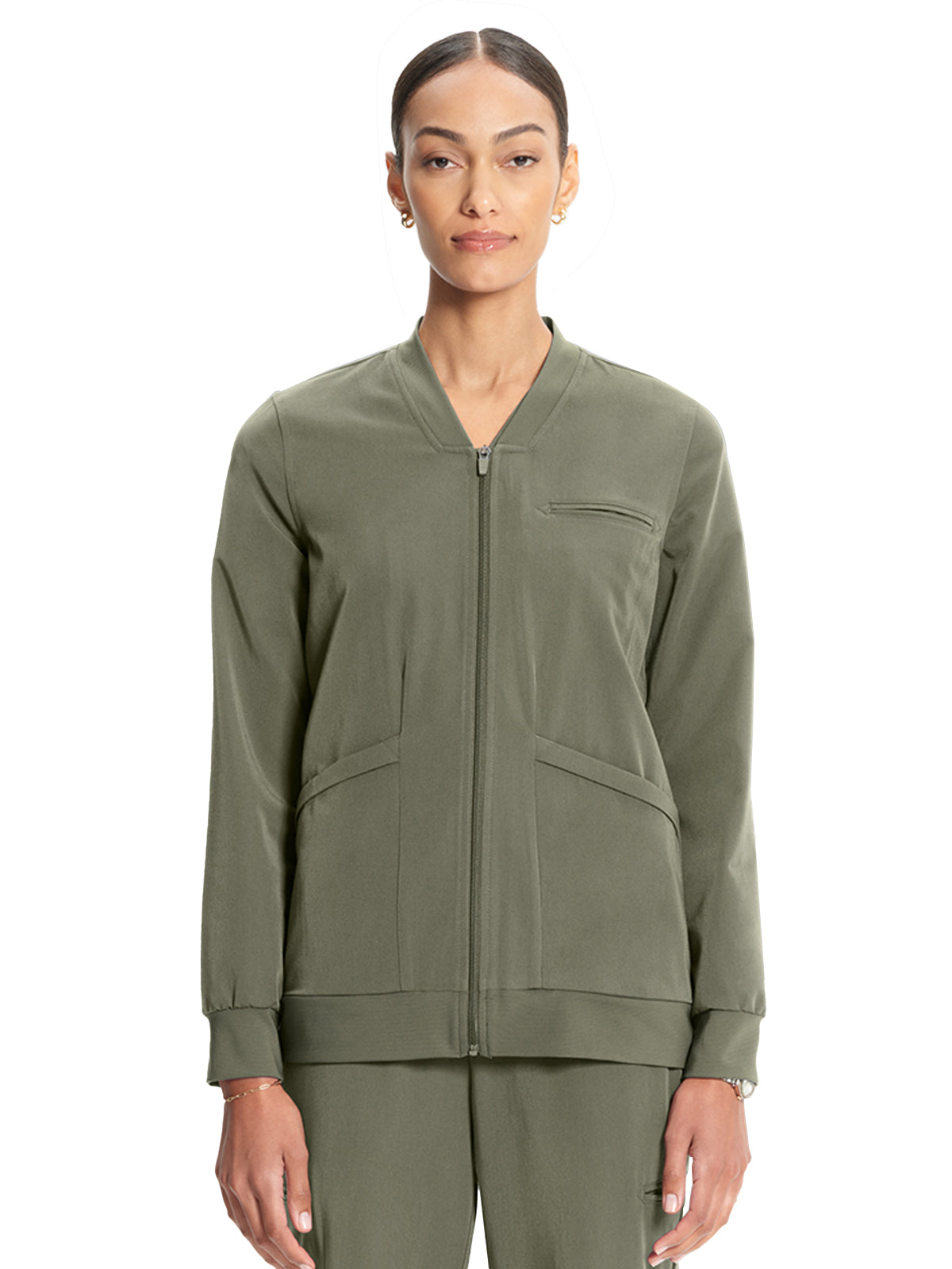 Women's 5-Pocket Savannah Scrub Jacket - ML308 - Olive