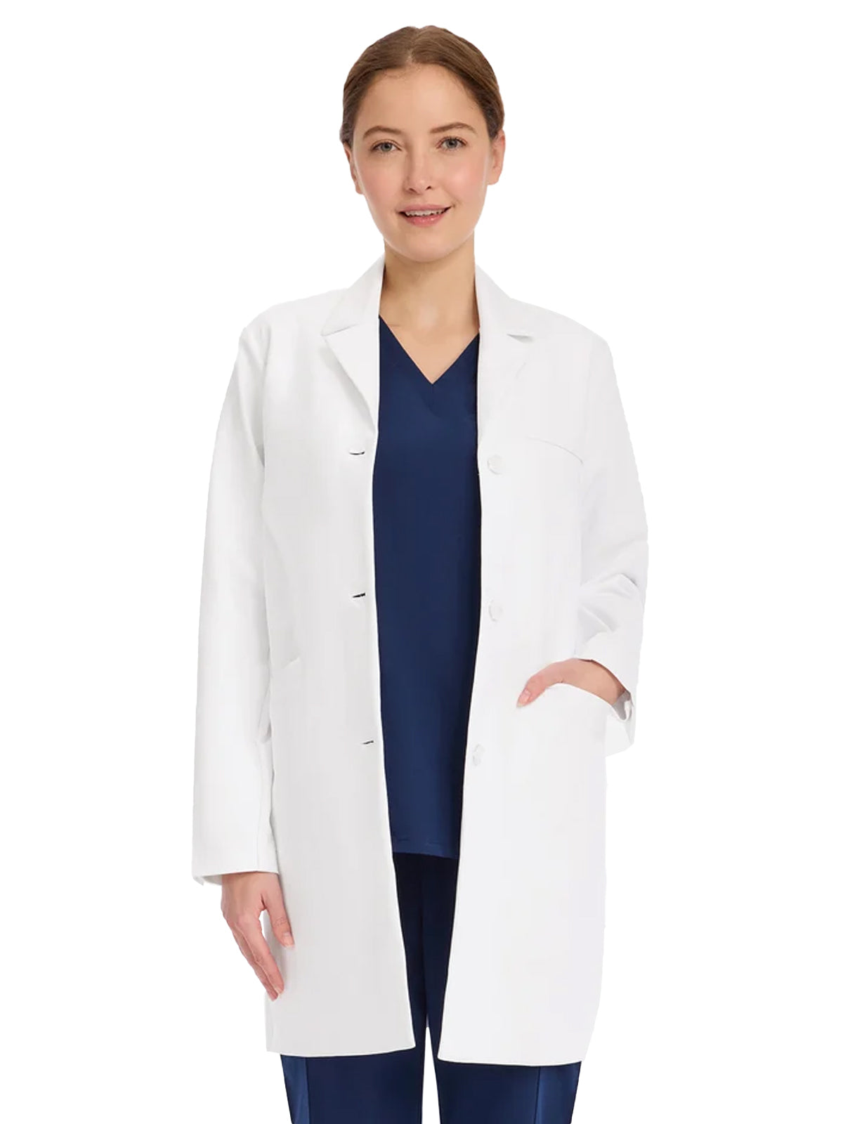 Women's 6-Pocket 34" Joycelyn Lab Coat - ML402 - White