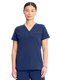 Women's 3-Pocket Flora V-Neck Scrub Top - ML613 - Navy