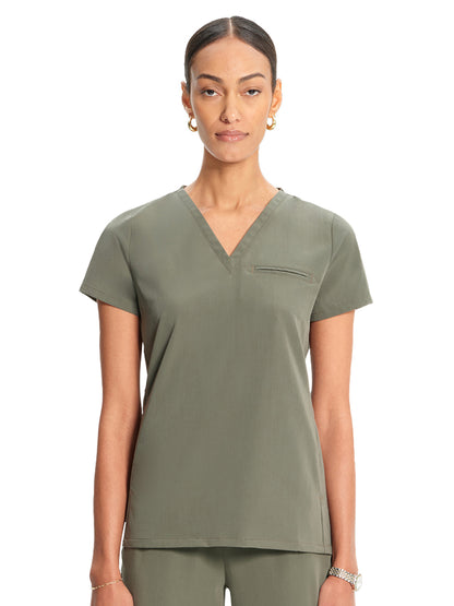 Women's 3-Pocket Flora V-Neck Scrub Top - ML613 - Olive