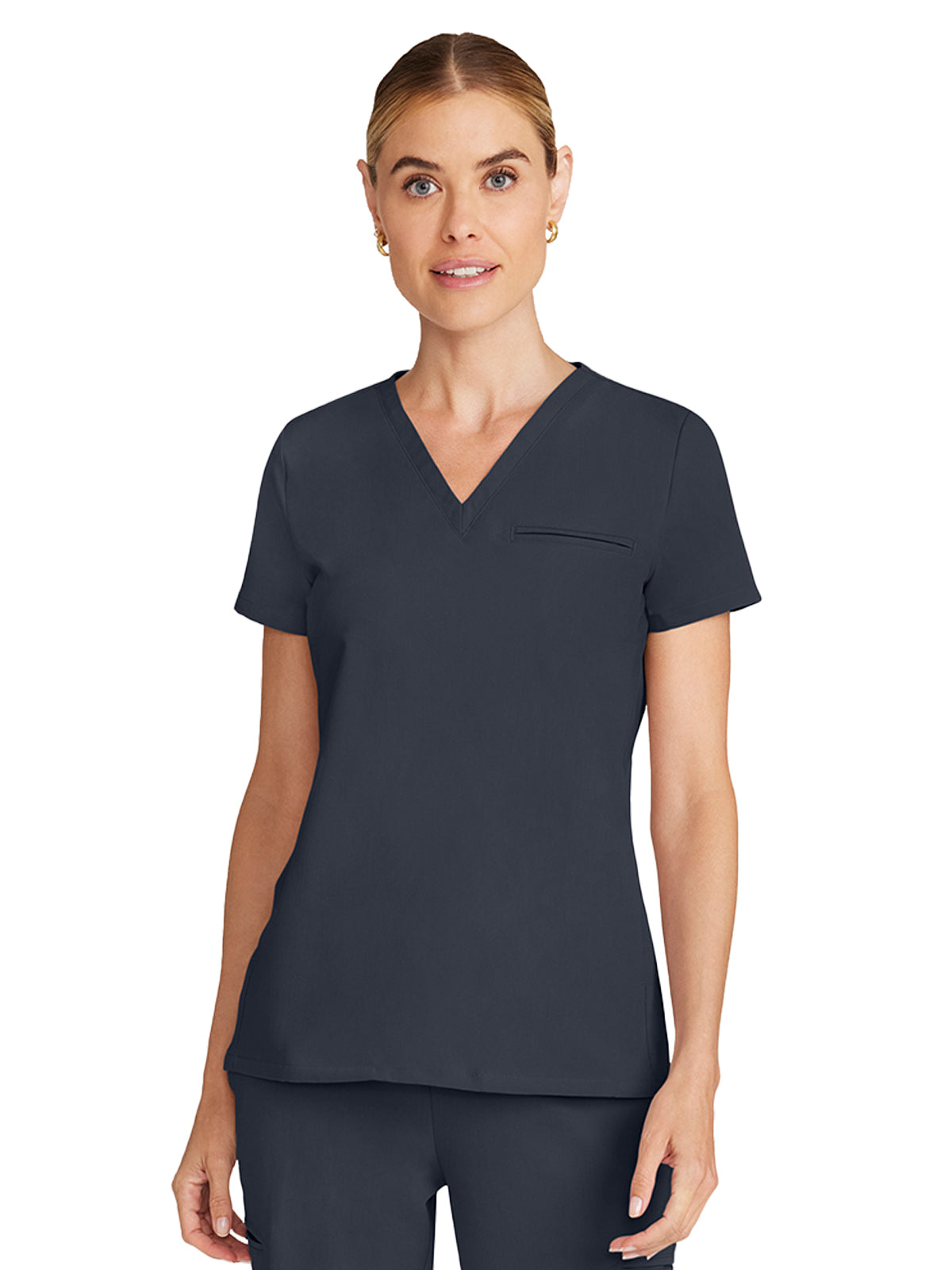 Women's 3-Pocket Flora V-Neck Scrub Top - ML613 - Pewter